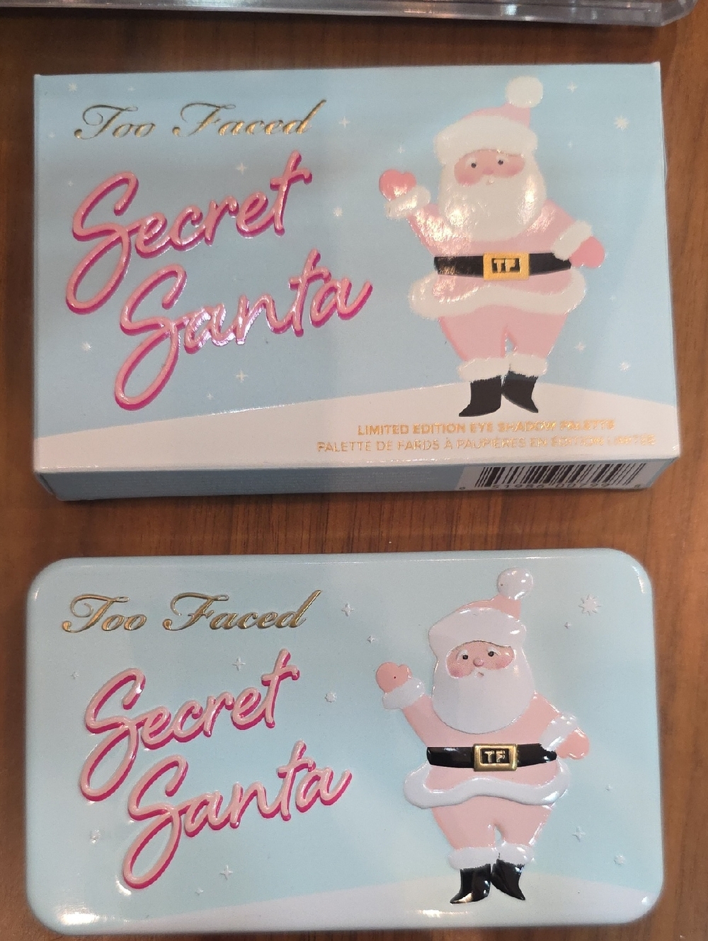 Too Faced Secret Santa Eyeshadow Palette - Pastel Pink & Light Blue